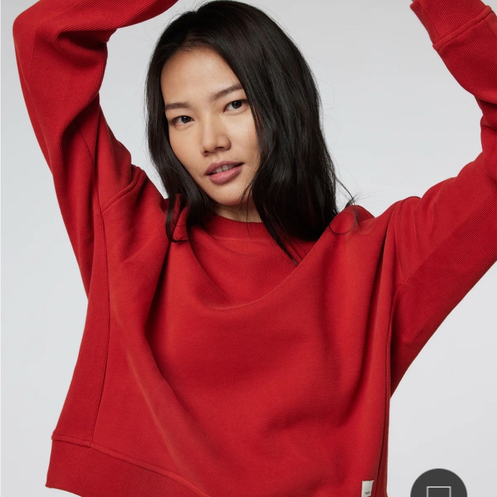 Vuori Restore Rib Crew Scarlet Sweatshirt